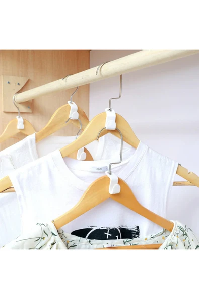 Askı Çoğaltıcı Dolap Içi Pratik Gömlek Elbise Tişört Kıyafet Düzenleyici Çoğaltıcı 10 Adet - Resim 6