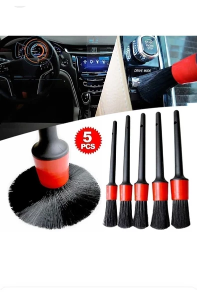 5 Farklı Boyutta Oto Detay Fırça Seti 5 Ad Oto Araba Yıkama Klima Temizleme Fırçası ürün görseli 1