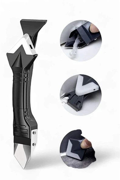 Boya Silikon Derz Çekme Kazıyıcı Aparatı | Çok Amaçlı Spatula Seti – Mutfak Banyo Tamir El Aleti - Resim 2