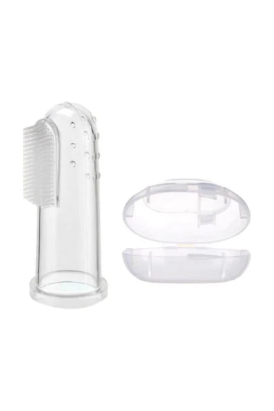 Bebek Ve Kedi Köpek Için Silikon Parmak Diş Kaşıyıcı Dil Temizleyici Diş Fırçası - 3