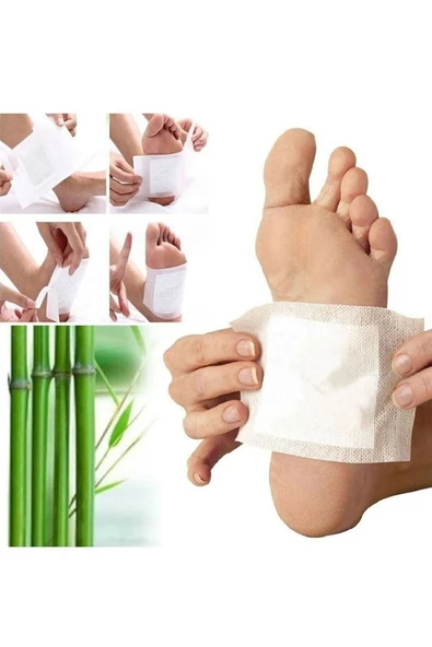 20 Adet Bambu Özlü Detox Ayak Bandı Rahatlatıcı Özellikli Detoks Bandı Toksin Atıcı Kinok - Resim 4