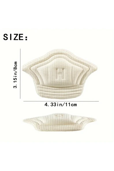 5 mm Taç Şeklinde Ayakakabı Topuk Vurma Önleyici Pedi 2 Adet - Resim 3