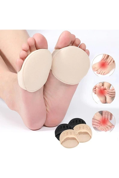 2 Li Kumaş Ayak Parmak Ucu Altı Taban Koruyucu Topuklu Ayakkabı Çorabı Metatarsal Tabanlık - 5