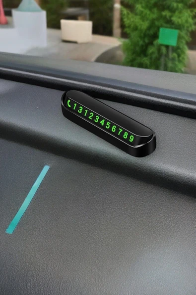 Araba Park Numaratörü Telefon Numarası Numaratör İçi Fosforlu Cam İçin Parktel Oto Otomobil Camı - Resim 3