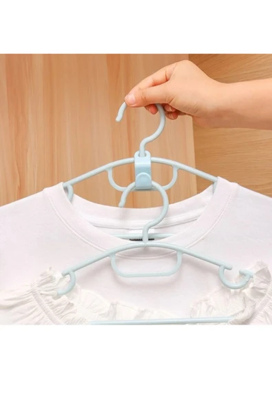 Askı Çoğaltıcı Kanca 10 Adet Elbise Pantolon Askı Klips Seti Dolap Toplayıcı Raf Içi Düzenleyici - Resim 6