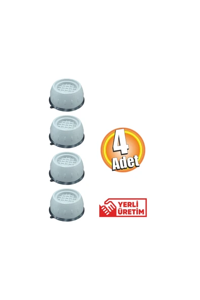 Çamaşır Makinesi Titreşim Engelleyici Stoper Ve Mobilya Yükseltici Takoz 4'lü Set