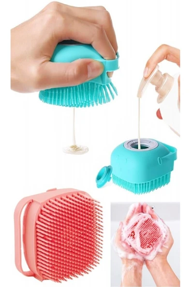 Banyo Duş Kesesi Sabun Duş Jeli Hazneli Masaj Lif Fırçası Kese ürün görseli 1