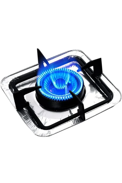 Ocak Üstü Leke Önleyici Yıkanabilir Isıya Dayanıklı Izgara Koruyucu Folyo 10 Adet - Resim 2