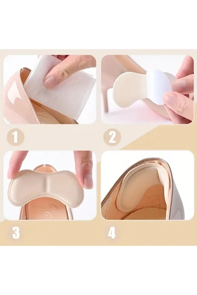 Kendinden Yapışkanlı Topuk YastığI - Topuk vurukları, nasır ve Kaymaları Önleyen Sürtünme Koruyucu - Resim 3