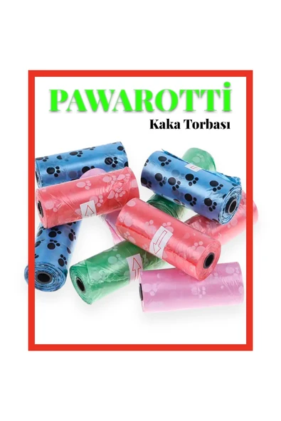 Köpek Kaka Torbası 4 Rulo(60 Adet Torba), Kedi Dışkı Poşeti, Evcil Hayvan Temizlik Poşeti ürün görseli