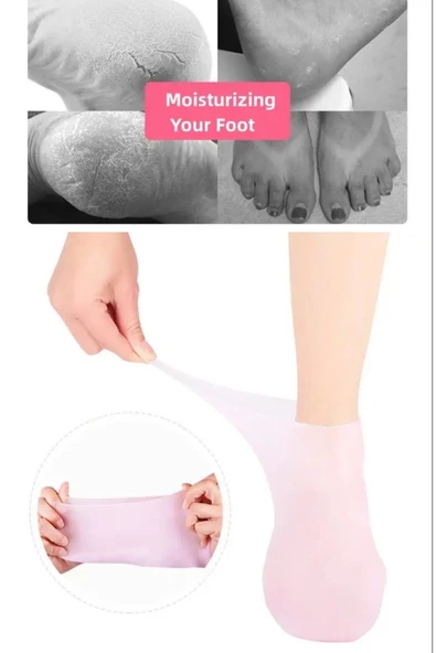İçine krem konulan Ayak bakım ve Çatlak onarım çorabı - Resim 2