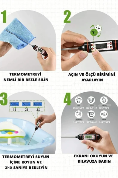 Dijital Gıda Termometresi - Resim 5