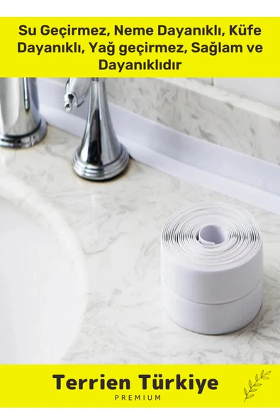 Duş Pvc Lavabo Küvet Tezgah Kenar Banyo Mutfak Pencere 3,2 Mt Su Sızdırmaz Geçirmez Yalıtım Bant - Resim 5