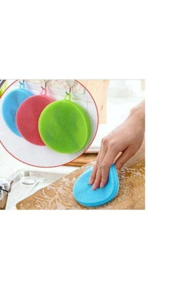 Silikon Bulaşık Yıkama Fırçası Tükenmeyen (2 ADET) ürün görseli