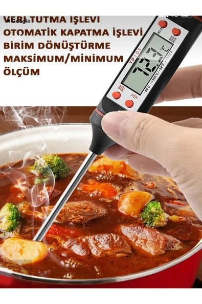 Dijital Gıda Termometresi Yemek Süt Ölçüm Cihazı - 4