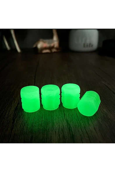 Fosforlu Yeşil Pilsiz Araba Motorsiklet Lastik Sibop Kapaği (2 Adet) ürün görseli 1