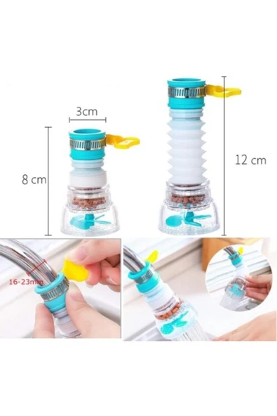 Oynar Başlıklı Pervaneli Taşlı Musluk Başlığı - Resim 3