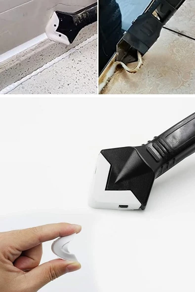 Fayans Derz Silikon Kazıyıcı Sıyırıcı Uygulayıcı Aparat 3 Ü 1 Arada - Resim 3