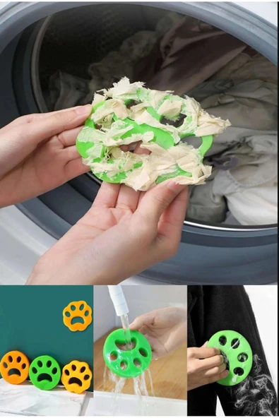 QASUL Pati Tasarımlı Yıkanabilir Çok Amaçlı Yıkanabilir Tüy Toz Toplayıcı 4 ADET - Resim 4