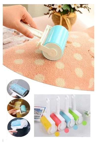 Renkli Yıkanabilir Yapışkanlı Toz Toplayıcı Rulo Kıl Tüy Toplama Rulosu ürün görseli 1