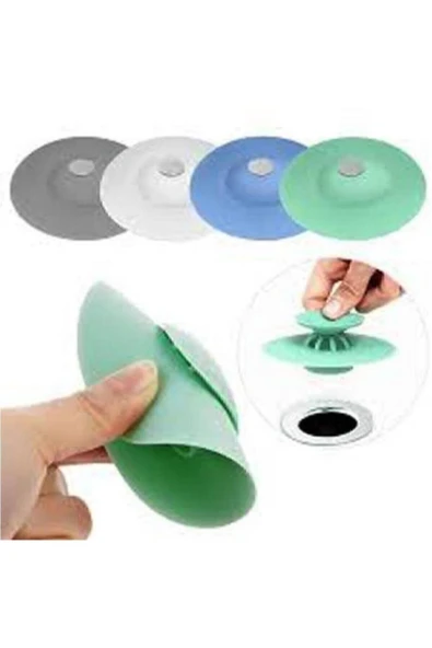 Lavabo Tıpası Ve Süzgeç Silikon Lavabo Süzgeci Tıkanma Önleyici - Resim 6