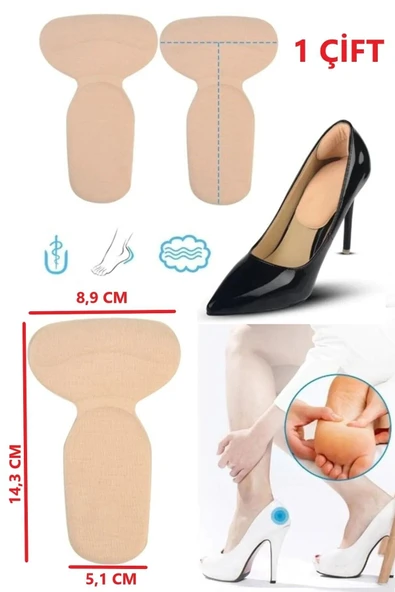 Ortopedik Ayarlanabilir Yüksek Topuklu Ayakkabı Spor Babet Topuk Vurma Önleyici Koruyucu Destek Ped - Resim 2