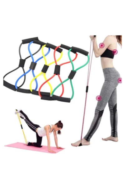 Plates Direnç Lastiği Jimnastik Egzersiz Direnç Ipi Plates Lastiği ürün görseli