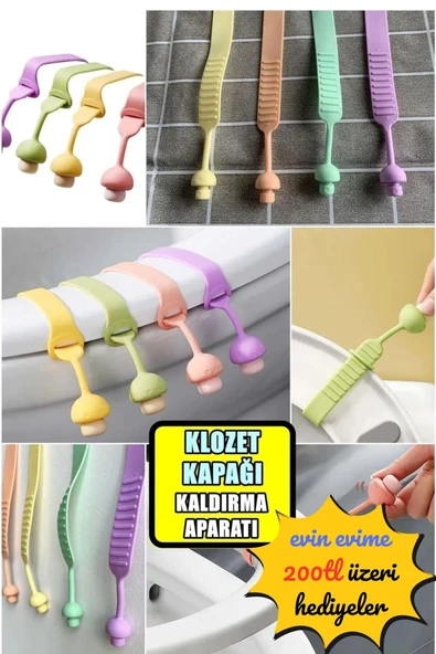 Mantar Tasarımlı Hijyenik Klozet Kaldırma Aparatı 1 Adet ürün görseli 1