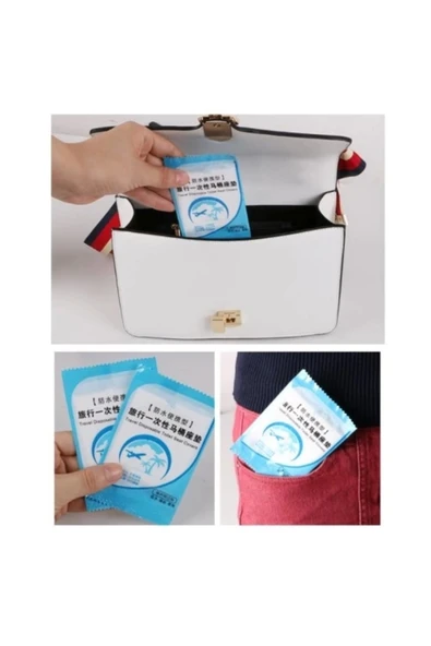 Hijyenik Tek Kullanımlık Klozet Kapağı Poşeti 50 Adet - Resim 5