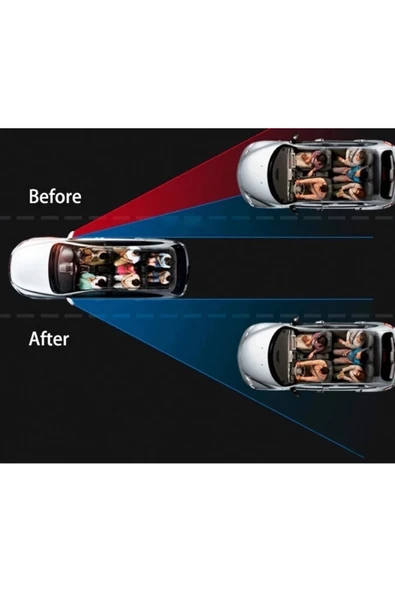 KÖR NOKTAA AYNASI TAKIM AYARLANABİLİR YUVARLAK 50MM SİYAH İKİLİ SET (8b) - Resim 4