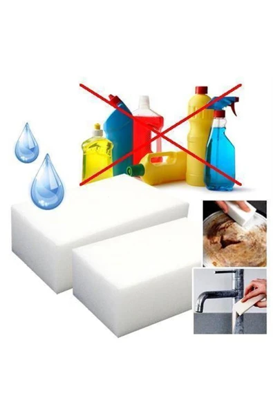 Sihirli Sünger Pratik Temizlik Magic Sponge 2 Adet - Resim 3
