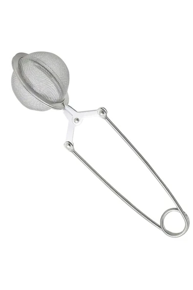 Paslanmaz Çelik Bitki Çayı Demleme Süzgeci Maşalı Çay Süzgeci - Resim 5