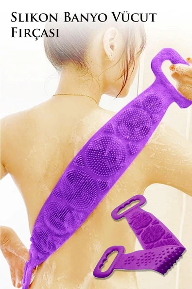Silikon Banyo Vücut Duş Lifi Çift Taraflı Sırt Kesesi ürün görseli 1