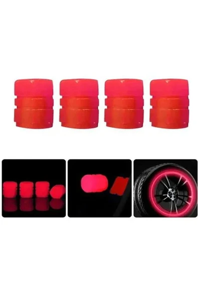 Mavi Renk Sibop Kapağı Fosforlu Floresan Led Pilsiz Araba Motorsiklet Bisiklet Lastik Sibop 2 adet - Resim 6