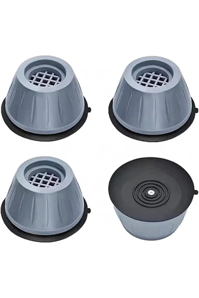 Gri Çamaşır Makinesi Titreşim Engelleyici Stoper 4 Lü Set ürün görseli 1