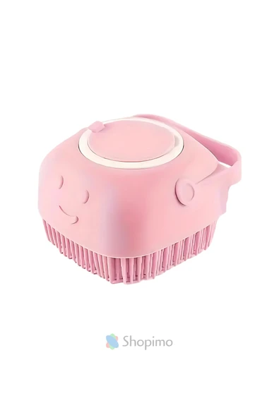 Hazneli Silikon Banyo Kesesi - Şampuan Hazneli Seyahat Tipi Masaj Fırçası - 1