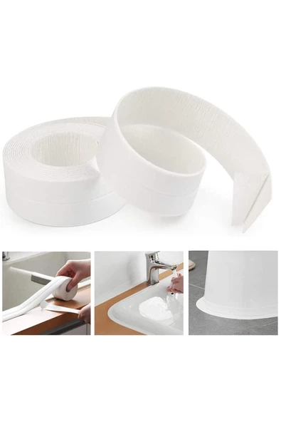 Lavabo Küvet Ocak Kenar İzalasyon Bandı Banyo Mutfak Su Sızdırmaz Tamir Bandı 3 m ürün görseli 1