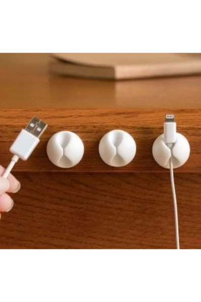 Mlvx Siyah Beyaz Kablo Sabitleme Klipsi 10 Lu Mlv  Blsm - Resim 2