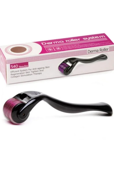 DERMANEW Cilt Leke Yüz Yenileme - dermaroller - tarak - saç masaj 540 İğneli Titanyum Roller (1 mm ) - 4