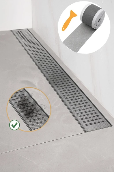 Çok Amaçlı Gider Süzgeci ve Sineklik Tamir Kiti - 10 cm x 4 Mt | Tıkanıklık ve Haşere Önleyici Şerit ürün görseli 1