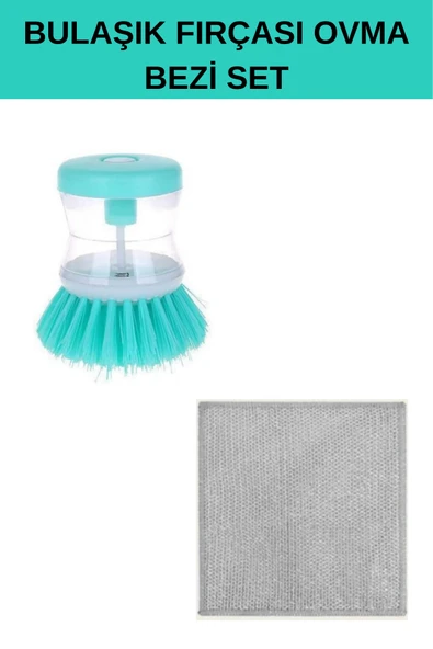 Deterjan Hazneli Kolay Bulaşık Yıkama Lavabo Tezgah Tabak Tencere Tava Temizleme Fırça ve Tencere Ta ürün görseli 1