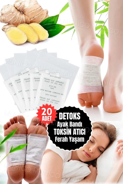 Detoks Ayak Bandı Seti - 20 Parça Ayak Maskesi ile Günlük Enerji ve Sağlık Detoks - 4