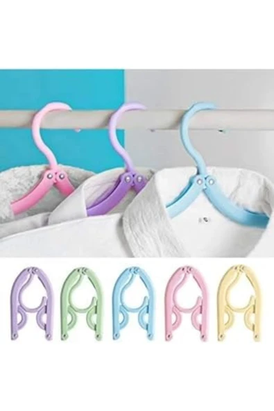 lvnmblya 5 Adet Portatif Sihirli Katlanabilir Seyahat Askısı Elbise Askısı Shop Deesing 224120 - Resim 3