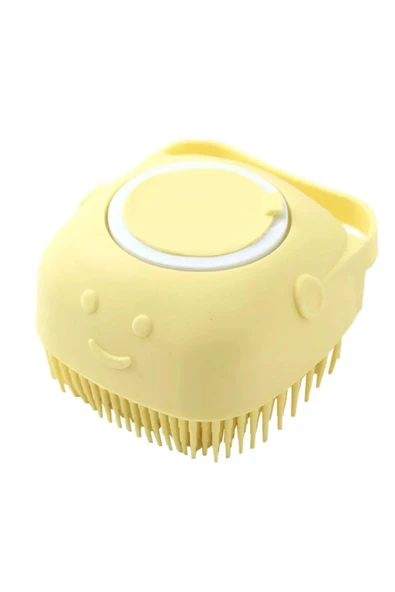 Çok Amaçlı Kese Fırça Şampuan-Deterjan Hazneli Silikon Duş -Pet- Mutfak Fırçası - Resim 5