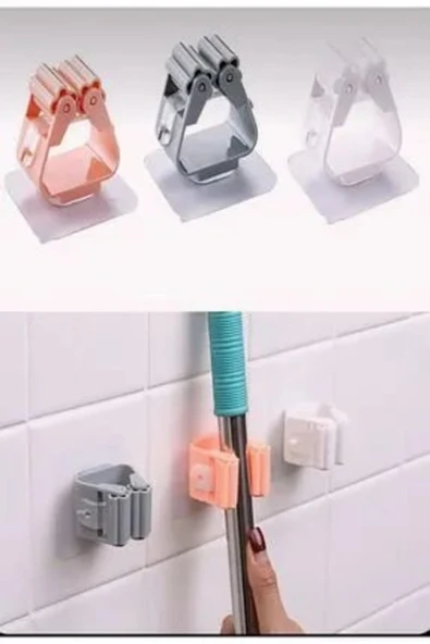 Duvara Monte Mop ve Paspas Tutucu 4 Adet ürün görseli 1