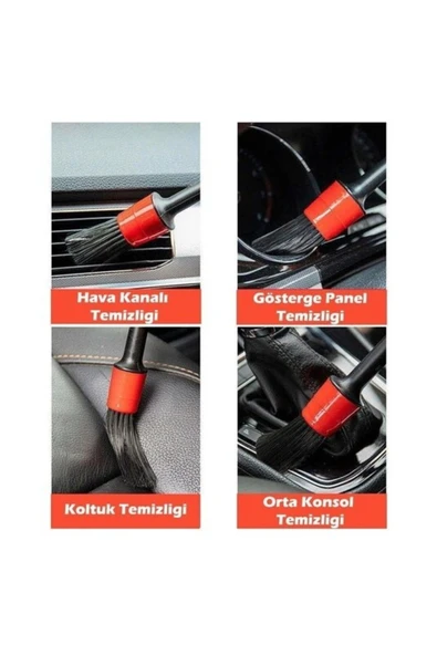 MC-1037 Araba Temizlik Detay Fırçası 5li Set - Resim 3