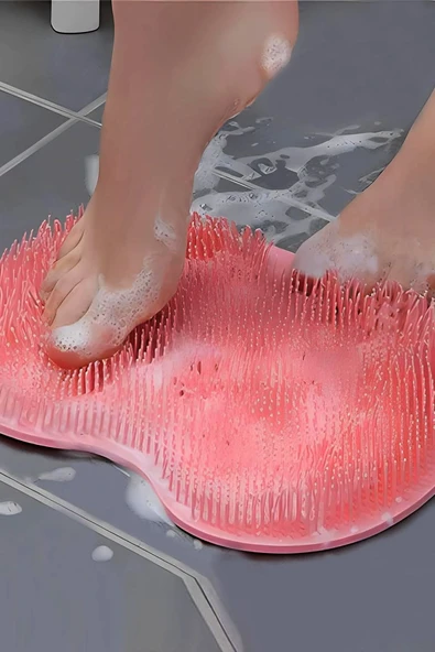 Pratik Silikon Vantuzlu Banyo Fırçası Masaj Pedi Sırt Ayak Kesesi Yıkama Aleti - Resim 5