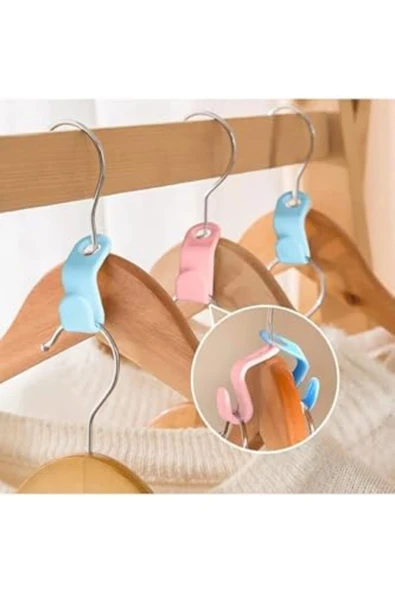 nffashopm Askı Çoğaltıcı Çok Amaçlı Pratik Düzenleyici Kıyafet Askı Çoğaltma Klips 10 A - Resim 2