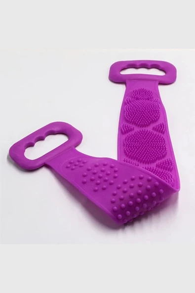 Silikon Banyo Vücut Duş Lifi Çift Taraflı Sırt Kesesi - Resim 3