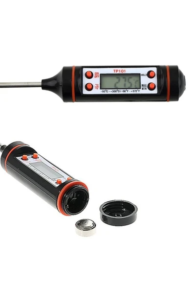 Aveo 1 Adet Sıvı Gıda Termometresi Mutfak Termometresi Daldırma Tipi Dijital Termometre - Resim 4